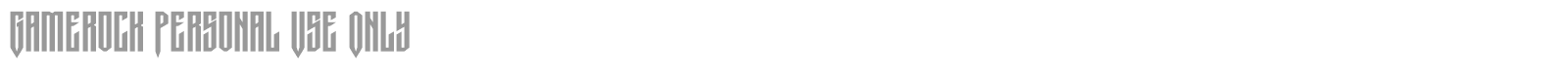 Gamerock font preview